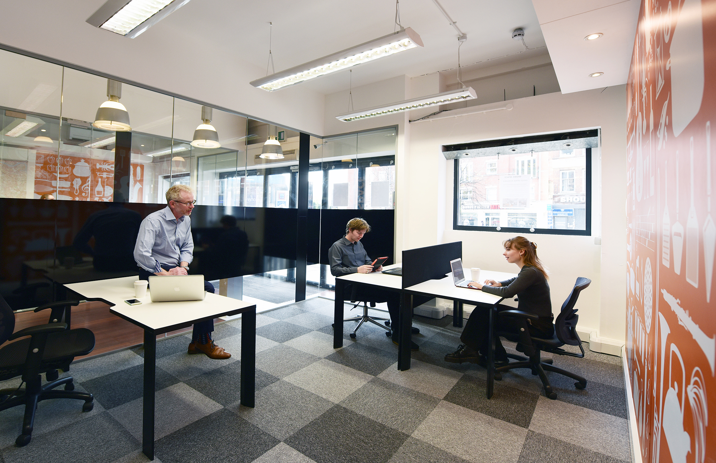 An image of an office with air-con at Hideaway Work Space